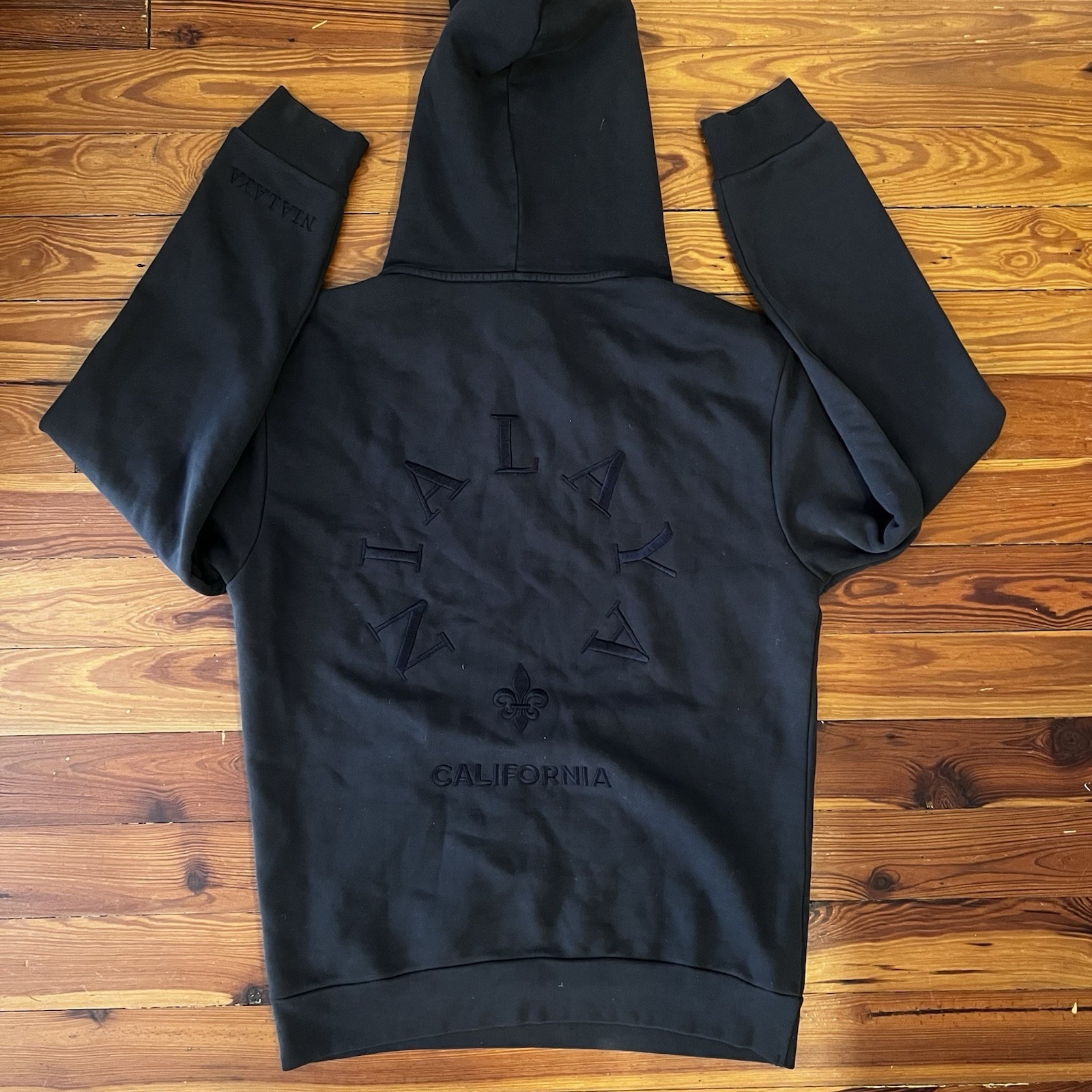 Nialaya Hollywood Black Pullover Hoodie Men's Medium Made In Turkey — image 2 of 8